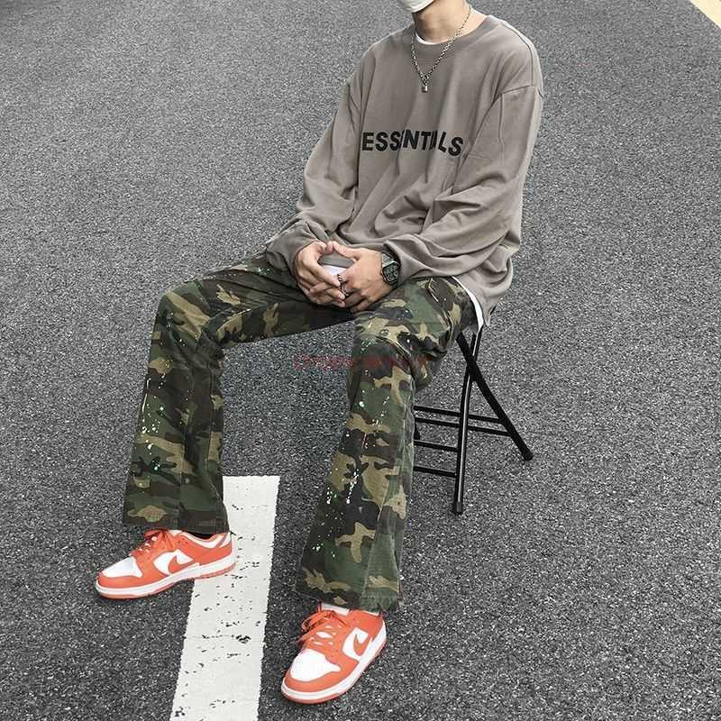 Designer Clothing Galleries Pant High Street Style Hip Hop Vintage Splash Camouflage Flared Pants Galleryes Depts Same Multi Pocket Casual Pants Luxury Casual Stre, Green
Designer Clothing Galleries Pant High Street Style Hip Hop Vintage Splash Camouflage Flared Pants Galleryes Depts Same Multi Pocket Casual Pants Luxury Casual Stre, Green