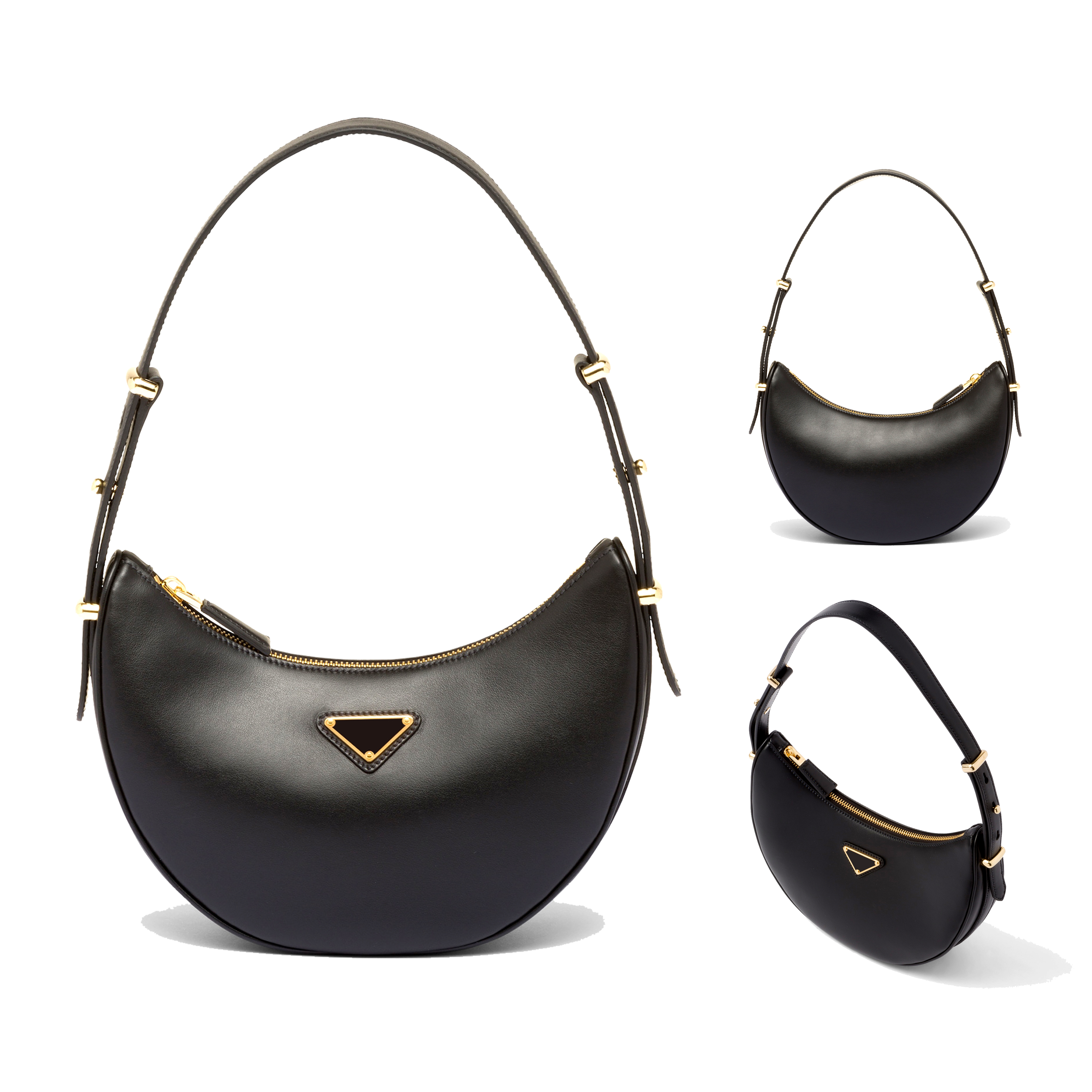 Fashion half moon shoulder bag triangle prad womens Luxury designer clutch handbag mens crossbody Bags small purse zipper Leather chest Evening tote underarm bags, Black
Fashion half moon shoulder bag triangle prad womens Luxury designer clutch handbag mens crossbody Bags small purse zipper Leather chest Evening tote underarm bags, Black