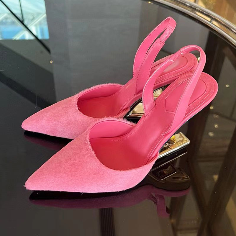 Horse Hair High Heel Sandals Pink Hollow Open Heel Shoes Designer Dress shoes Latest fashion Pointed Toes Sculpted Metallic abnormal heels slip on slides Dress shoes, 6 #
Horse Hair High Heel Sandals Pink Hollow Open Heel Shoes Designer Dress shoes Latest fashion Pointed Toes Sculpted Metallic abnormal heels slip on slides Dress shoes, 6 #