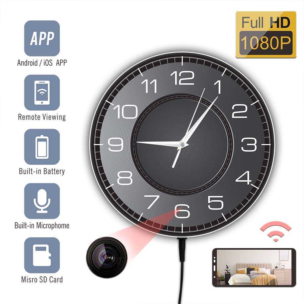Wireless WiFi Camera Wall Clock For Home Decor Motion Detection Nanny Cam Video Recorder Cam 24 Hour Home Security Wall Watch
Wireless WiFi Camera Wall Clock For Home Decor Motion Detection Nanny Cam Video Recorder Cam 24 Hour Home Security Wall Watch