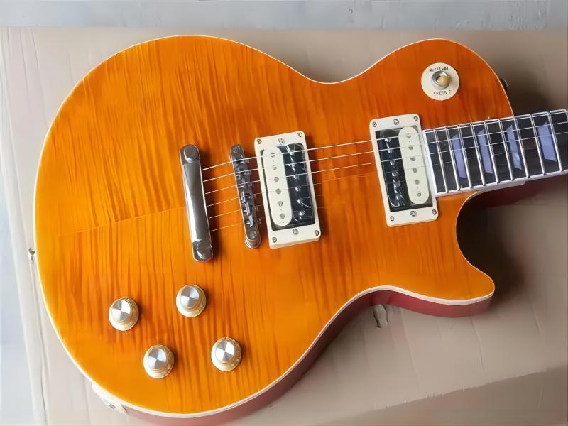 best factory Flyoung standard LP electric guitar slash signature front dark yellow back red matching suitcase258
best factory Flyoung standard LP electric guitar slash signature front dark yellow back red matching suitcase258
