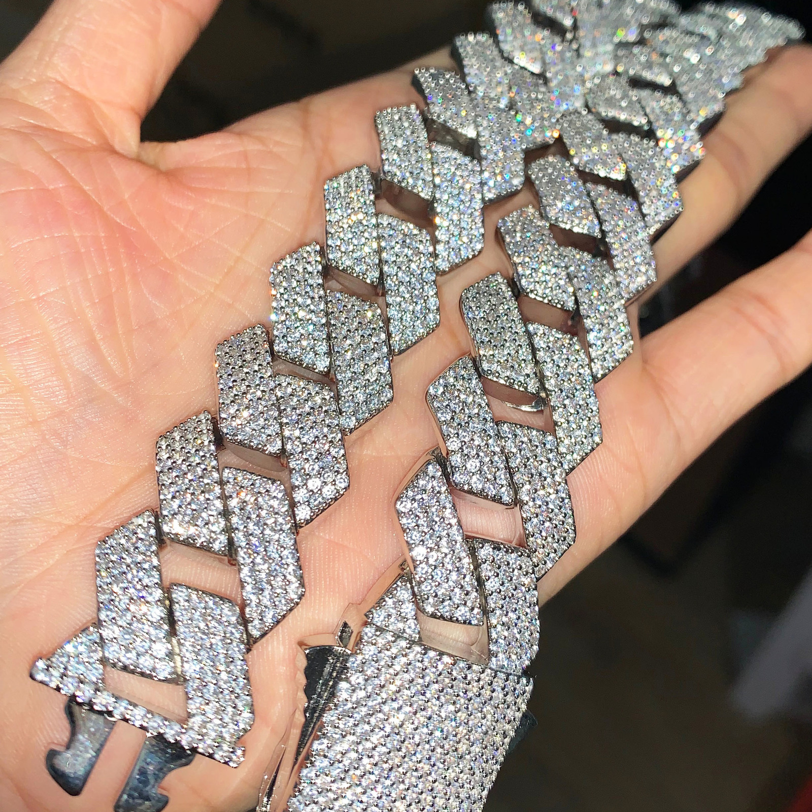 Chain CUC Men Hip Hop Bracelet 20mm 4 Row Miami Cuban Chain Gold Color Iced Out Zirconia Link Fashion Rock Rapper Jewelry 230519