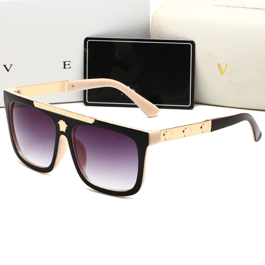 Fashion Designer Man Sunglasses Classic Goggle Woman Sun Glasses Portrait Eyeglasses 6 Colors with Original Box