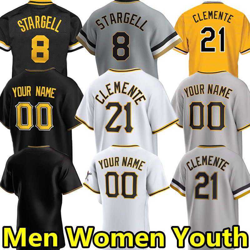 21 Roberto Clemente 8 Willie Stargell Pirates Baseball Jerseys Ke'Bryan Hayes Connor Joe Ji Hwan Bae Chris Owings Carlos Santana Bryan Reynolds McCutchen Jersey, Women color 4
21 Roberto Clemente 8 Willie Stargell Pirates Baseball Jerseys Ke'Bryan Hayes Connor Joe Ji Hwan Bae Chris Owings Carlos Santana Bryan Reynolds McCutchen Jersey, Women color 4