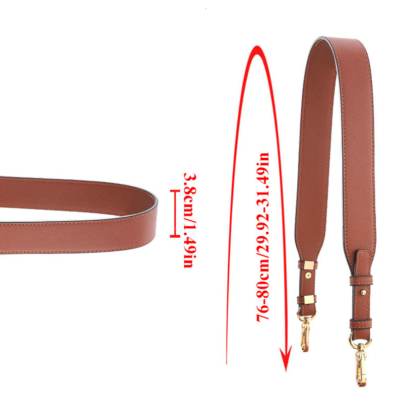 Bag Parts Accessories Genuine Leather Shoulder Bag Strap 80cm Adjustable Crossbody Replacement Bag Belt Single Handbag Handle Straps Bag Accessories 2