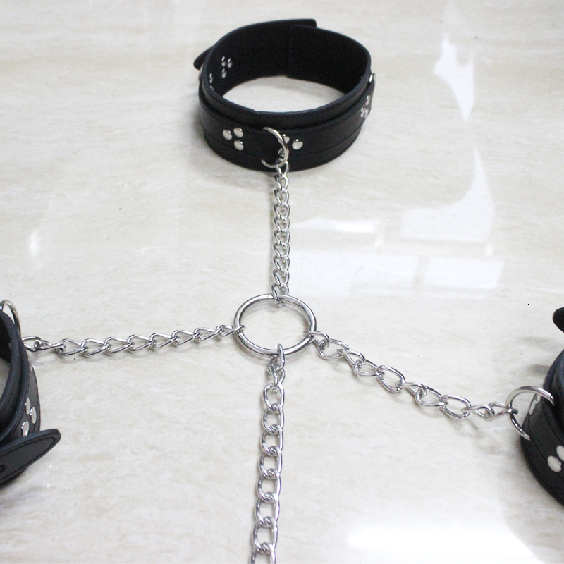 Chokers Women Vintage Goth Faux Leather Collar Metal Chain Necklace Set Sexy Gothic Harness Harajuku Punk Bondage Statement Choker Set 230518