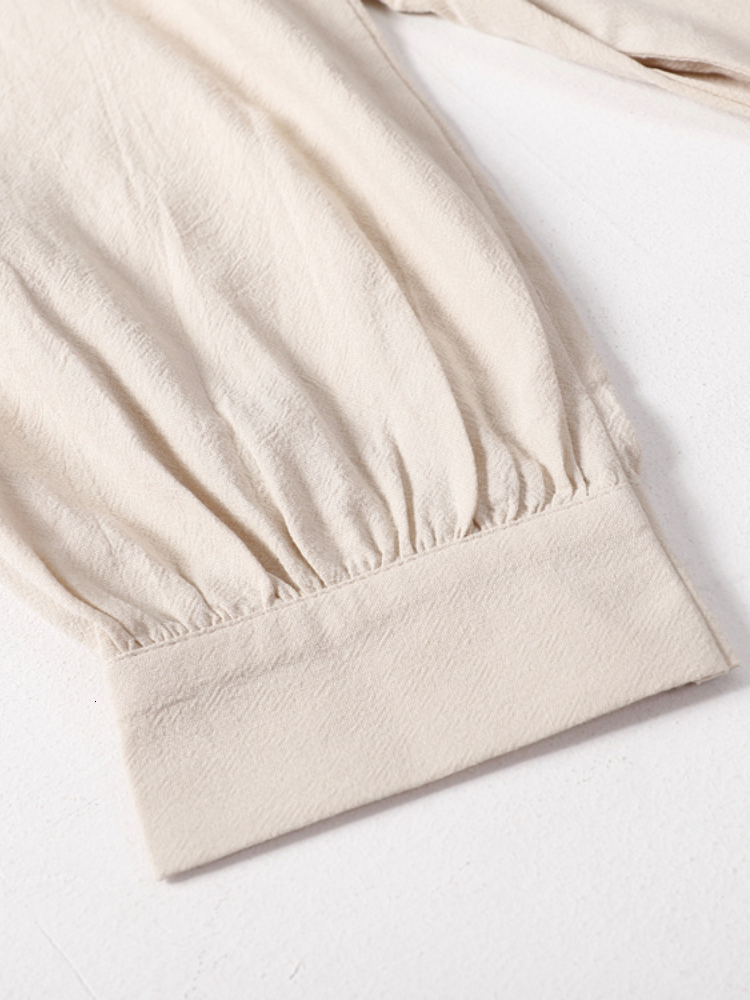 Basic Casual Dresses Summer Loose Ladies Dress Solid Color Simple Cotton and Linen Shirt Dress Mid-length V-neck Over-the-knee Casual Dress 230519