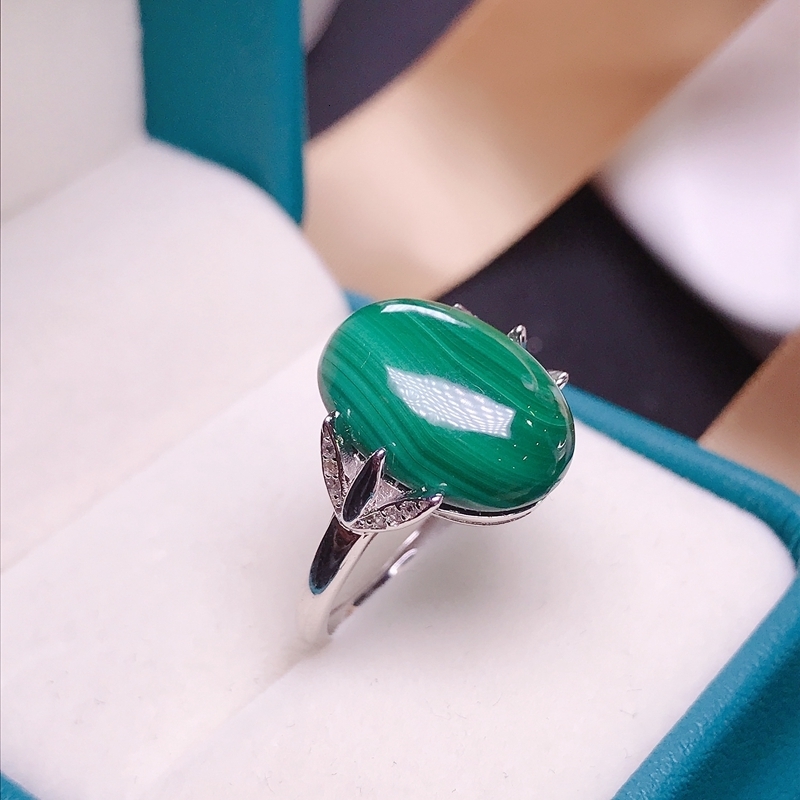Couple Rings Natural Malachite Ring 925 sterling silver price old customer welfare 230519