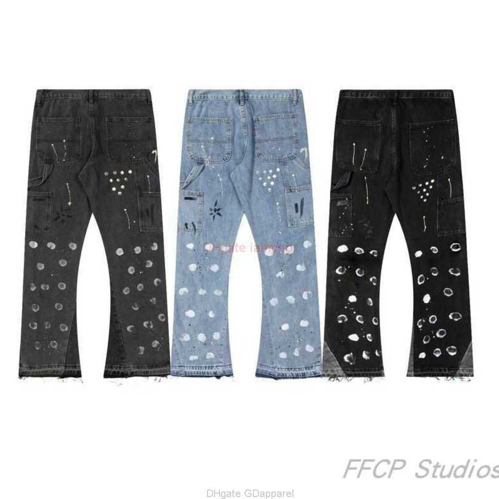 Fashion Designer Clothing Galleries Denim Pants Galleryes Depts Deconstructed Splice Speckle Flare Pants High Street Casual Men's Women's Raw Edge Denim Pants 2026, Black
Fashion Designer Clothing Galleries Denim Pants Galleryes Depts Deconstructed Splice Speckle Flare Pants High Street Casual Men's Women's Raw Edge Denim Pants 2026, Black