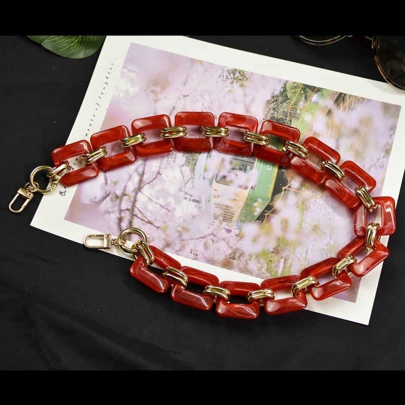 Bag Parts Accessories High Quality Acrylic chain Color Women Acrylic Shoulder Bag Strap Chic Solid Color Or Mix Color Messenger Handbags Belts 230519