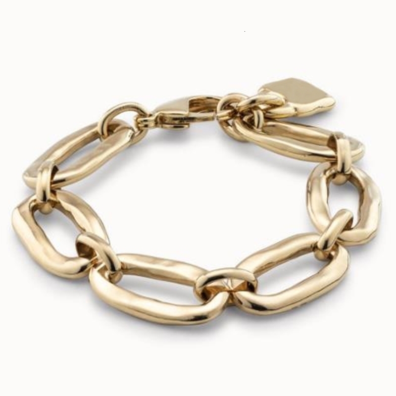 Chain Top fit UNO DE 50 fashion electroplating 925 silver 14k gold charm bracelet niche jewelry gift 230518