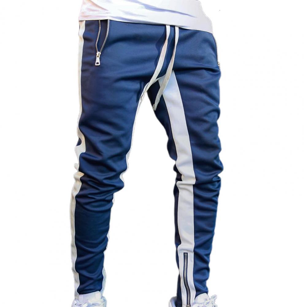 Men's Pants Mens Sports Joggers Casual Stitching Pants Fitness Men Sportswear Tracksuit Bottoms Skinny Sweatpants Gyms Track Pants 230519