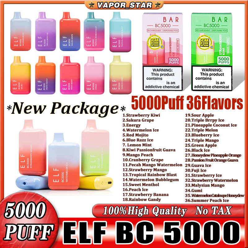 Authentic Code Elf BC5000 puff Disposable bar ultra E cigarettes Puff 5000 Vape Pen 13ml Dual Mesh Coil Pods 650mAh Rechargeable Battery Vs Lost Marry 36 Flavors
Authentic Code Elf BC5000 puff Disposable bar ultra E cigarettes Puff 5000 Vape Pen 13ml Dual Mesh Coil Pods 650mAh Rechargeable Battery Vs Lost Marry 36 Flavors
