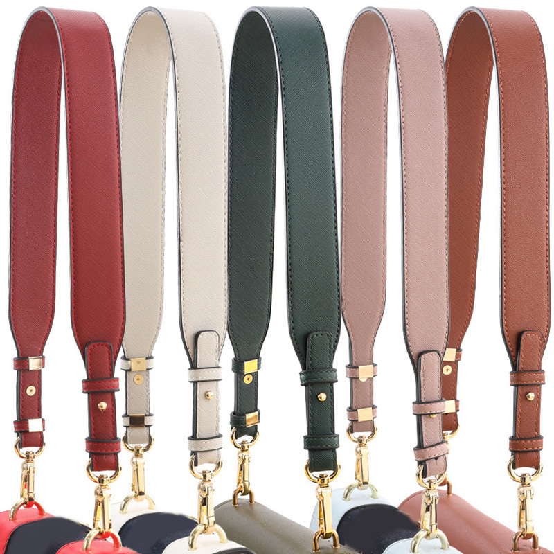 Bag Parts Accessories Genuine Leather Shoulder Bag Strap 80cm Adjustable Crossbody Replacement Bag Belt Single Handbag Handle Straps Bag Accessories 2