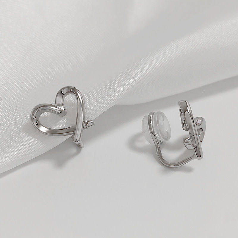 Dangle Chandelier Fashion Simple Irregular Heart Ear Clips Women Girls No Piercing Silicone Stud Earrings Korean Earring Party Jewelry Gifts 230519