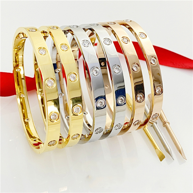 Luxury gold Diamond Bracelet designer Bangle Women Men Titanium Steel Screw Screwdriver Bracelets Designer Jewelry Gold Silver Nail Bracelet Couple
Luxury gold Diamond Bracelet designer Bangle Women Men Titanium Steel Screw Screwdriver Bracelets Designer Jewelry Gold Silver Nail Bracelet Couple