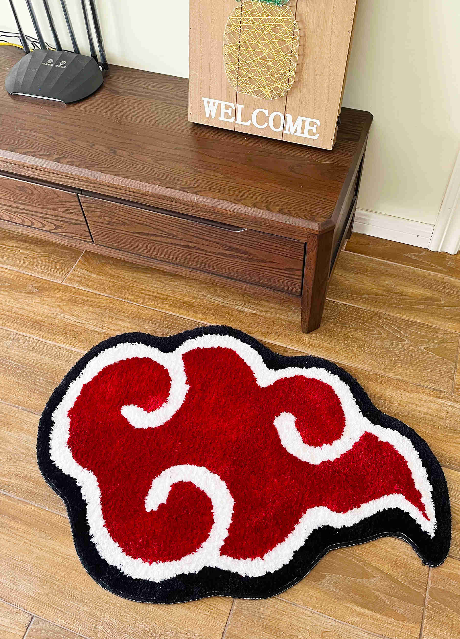 20 new Carpets Japanese Anime Red Cloud Doormat Mat Anti-Slip Kitchen Bedroom Handmade Tufted Carpet Living Room Entrance Rug Home Decor T0519 H260226