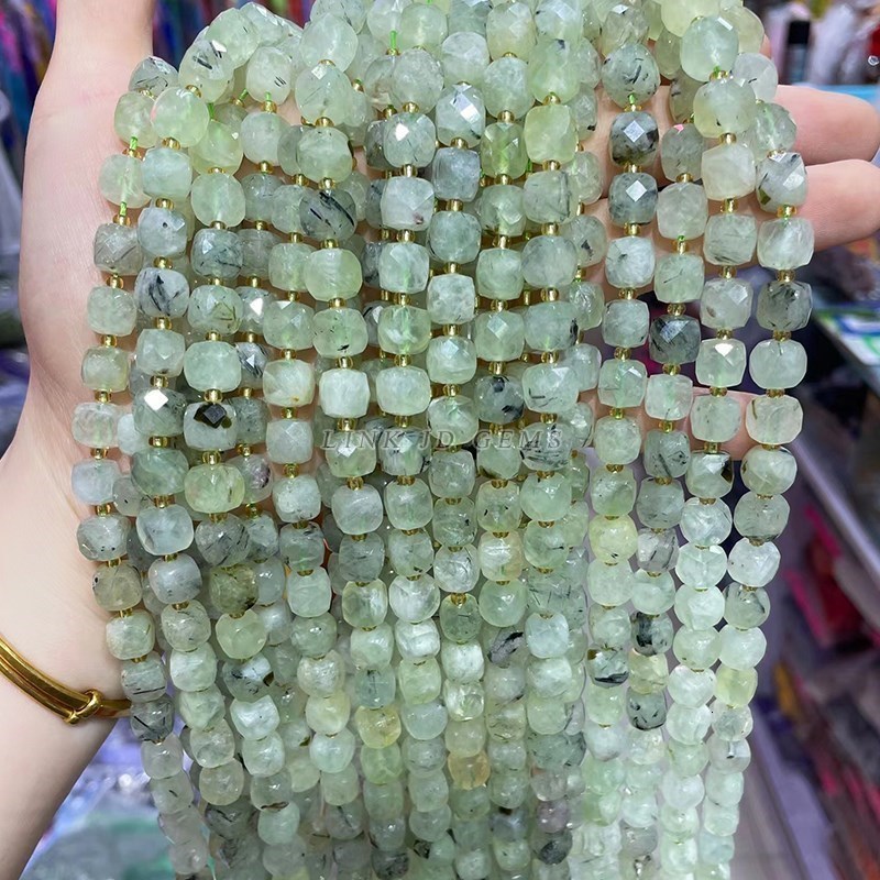 Beaded Necklaces Natural Lapis Lazuli Citrines Crystal Faceted Square Shape Beads Loose Spacer Pink Quartz For Jewelry Making Bracelet Accessory 23051