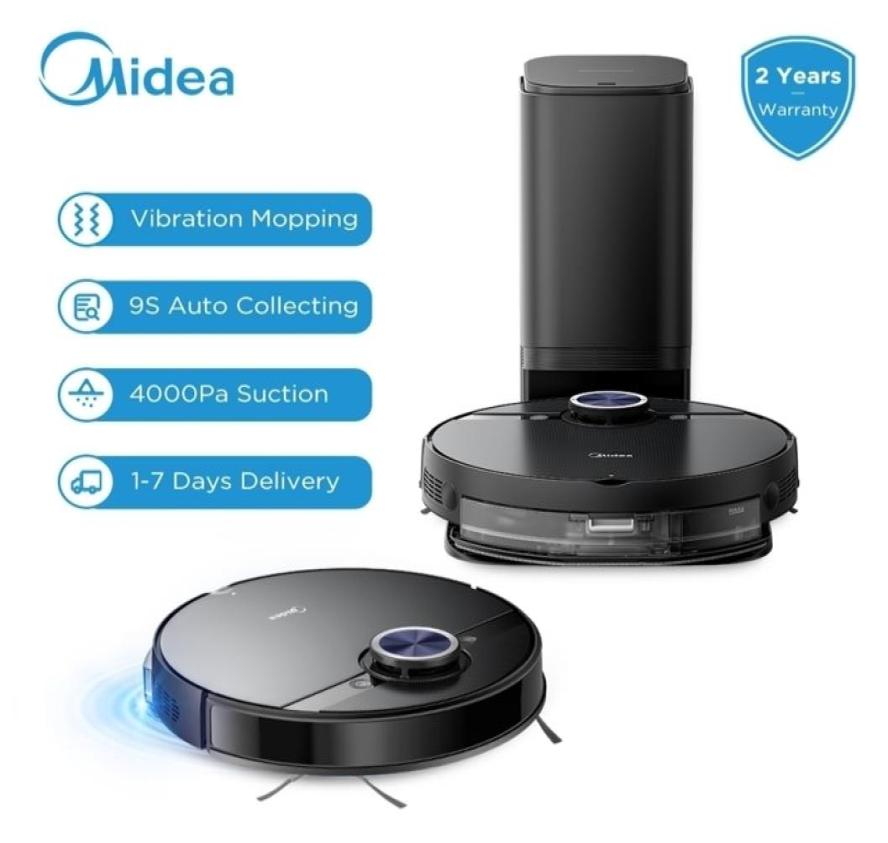 Electronics Robots Midea S8 Robot Vacuum Cleaner for Home with Self Empty Dock Vibration Mopping Wet and Dry 4000Pa Suction WiFi A3267328
Electronics Robots Midea S8 Robot Vacuum Cleaner for Home with Self Empty Dock Vibration Mopping Wet and Dry 4000Pa Suction WiFi A3267328
