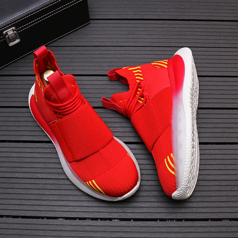 Designer men Knitted socks shoes light bottom hip hop fashion men's Casual Shoes breathable Men's Sneakers, Black
Designer men Knitted socks shoes light bottom hip hop fashion men's Casual Shoes breathable Men's Sneakers, Black