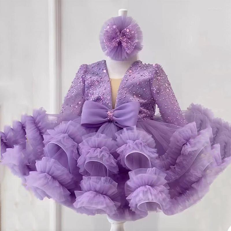 Girl Dresses Temperament Design Kids Princess Dress Ball Gown Long Sleeve Ruched Girls Birthday Gowns Trendy Fluffy Flower, Meat pink
Girl Dresses Temperament Design Kids Princess Dress Ball Gown Long Sleeve Ruched Girls Birthday Gowns Trendy Fluffy Flower, Meat pink