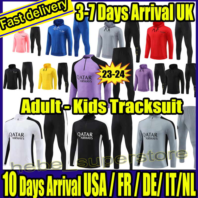 New 2023 2024 PsGs Tracksuit Men Football Training Suits 23 24 Soccer MBAPPE HAKIMI Survetement Maillots de Foot Enfants Kids Chandal Kits
New 2023 2024 PsGs Tracksuit Men Football Training Suits 23 24 Soccer MBAPPE HAKIMI Survetement Maillots de Foot Enfants Kids Chandal Kits