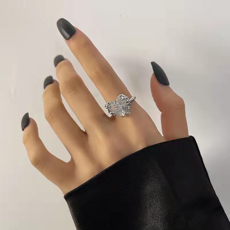 Band Rings INS Fashion Silver Color Minimalist Irregular Twined Finger Creative Geometric Punk Opening for Women Girls Jewelry 230519