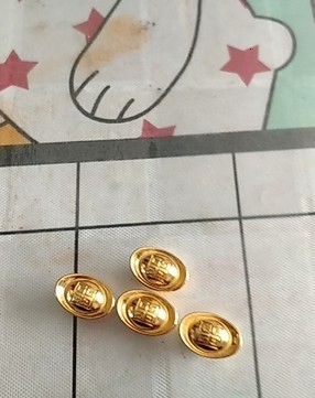 Beaded Necklaces 24K Pure Gold Yuan Bao Solid Yellow AG999 1g 5g 230519