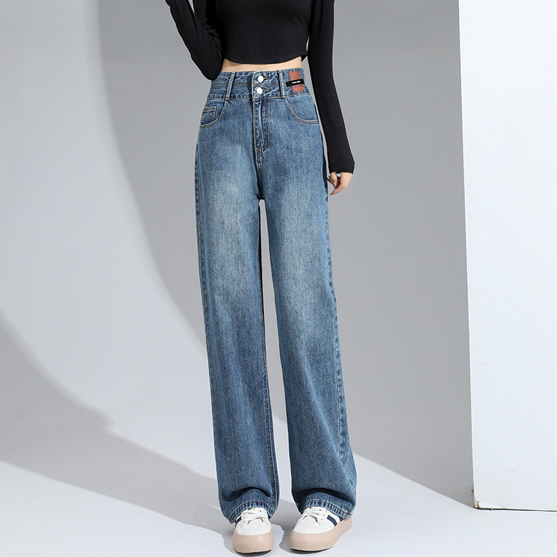 Women's Jeans High Waist Women's Jeans Straight Casual Pants Korean Famale Y2K Fashion Baggy Denim Loose Wide Leg Trousers Streetwear 230519