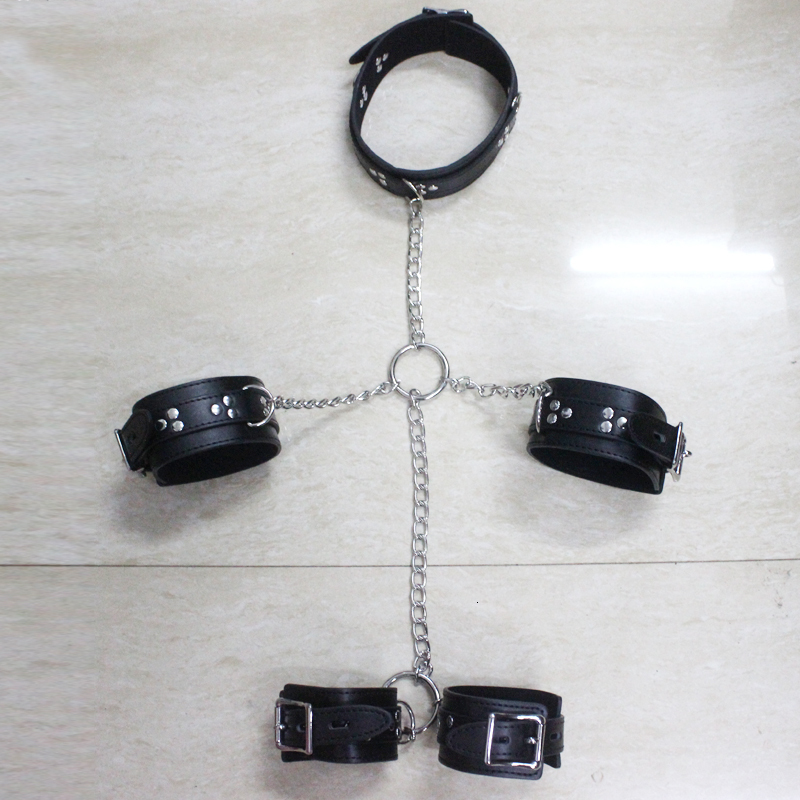 Chokers Women Vintage Goth Faux Leather Collar Metal Chain Necklace Set Sexy Gothic Harness Harajuku Punk Bondage Statement Choker Set 230518