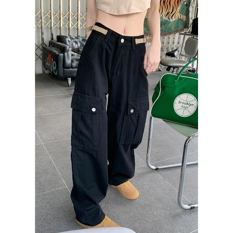 Jeans Women's Cargo Jeans Pocket Straight High Waist Vintage Baggy Wide Leg Pants Casual High Street Denim Trouser Ladies Summer, Green
Jeans Women's Cargo Jeans Pocket Straight High Waist Vintage Baggy Wide Leg Pants Casual High Street Denim Trouser Ladies Summer, Green