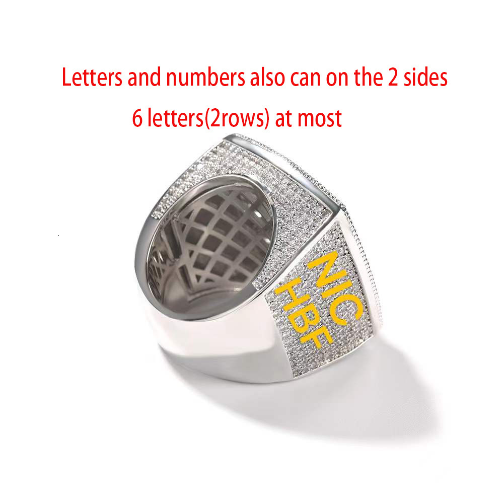 With Side Stones Uwin Custom Name Rings 1 9 Letters Full Iced Out Cubic Zirconia Championship Ring Personalized Hiphop Jewelry 230519