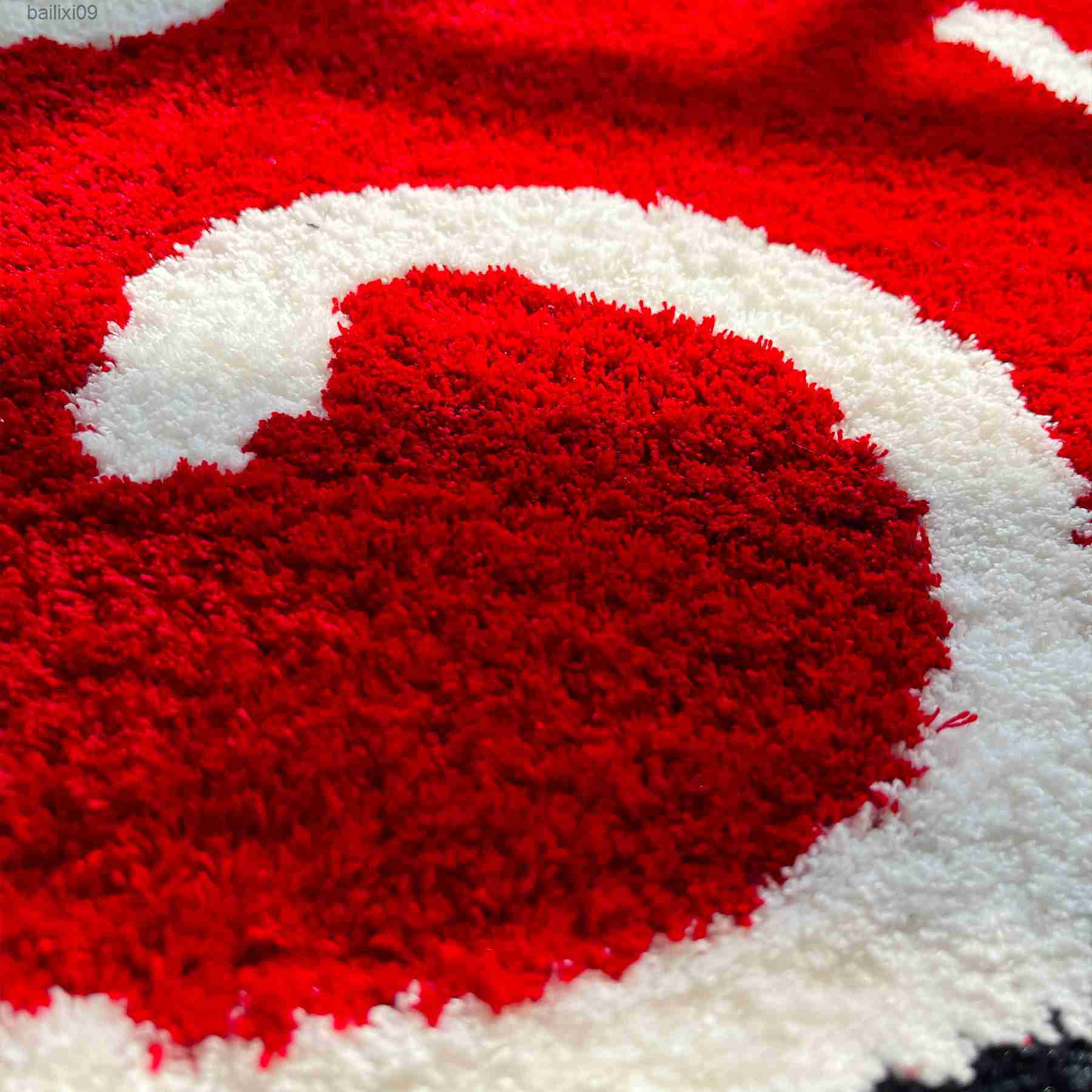 Carpets Japanese Anime Red Cloud Doormat Mat Anti-Slip Kitchen Bedroom Handmade Tufted Rug Carpet Living Room Entrance Rug Home Decor T230519