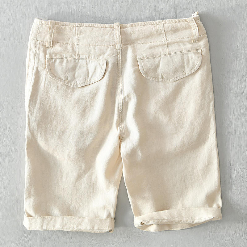 Men's Shorts 100% Pure Linen Shorts Fpr Men Summer Fashion Loose Beach Holiday Shorts Man Casual Shorts Plus Size Y2894 230519