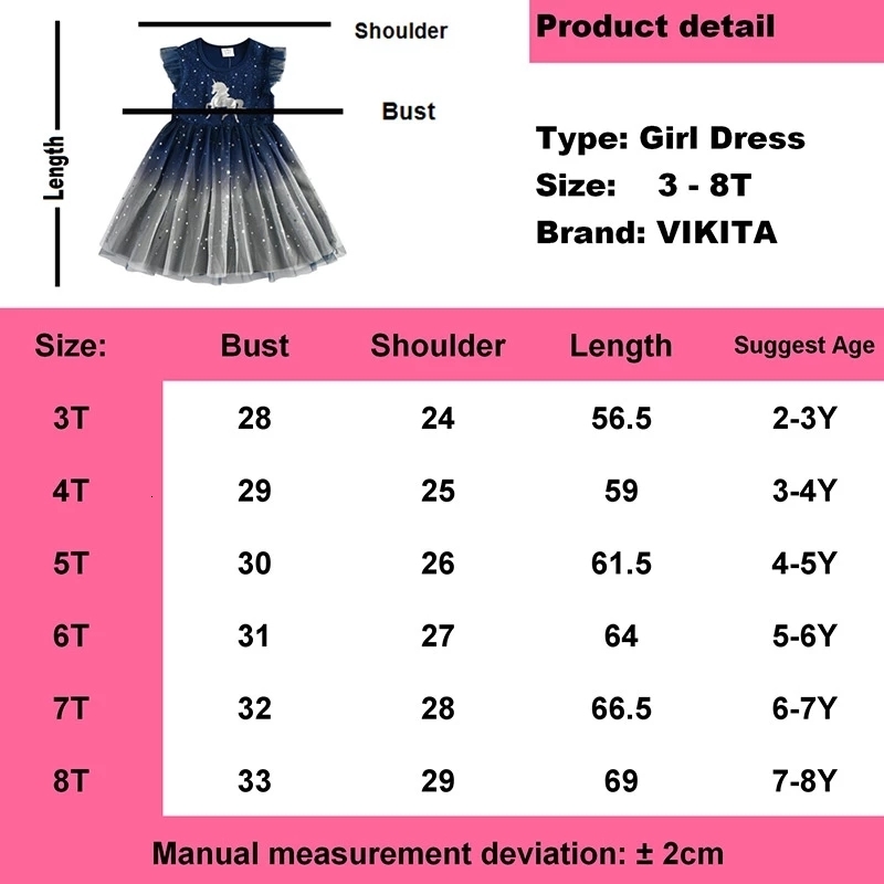 Girl's Dresses VIKITA Girls Dress Summer Kids Birthday Party Prom Dresses Kids Sequins Vestidos Kids Elegant Sleeveless Dress Girls Clothing 2305