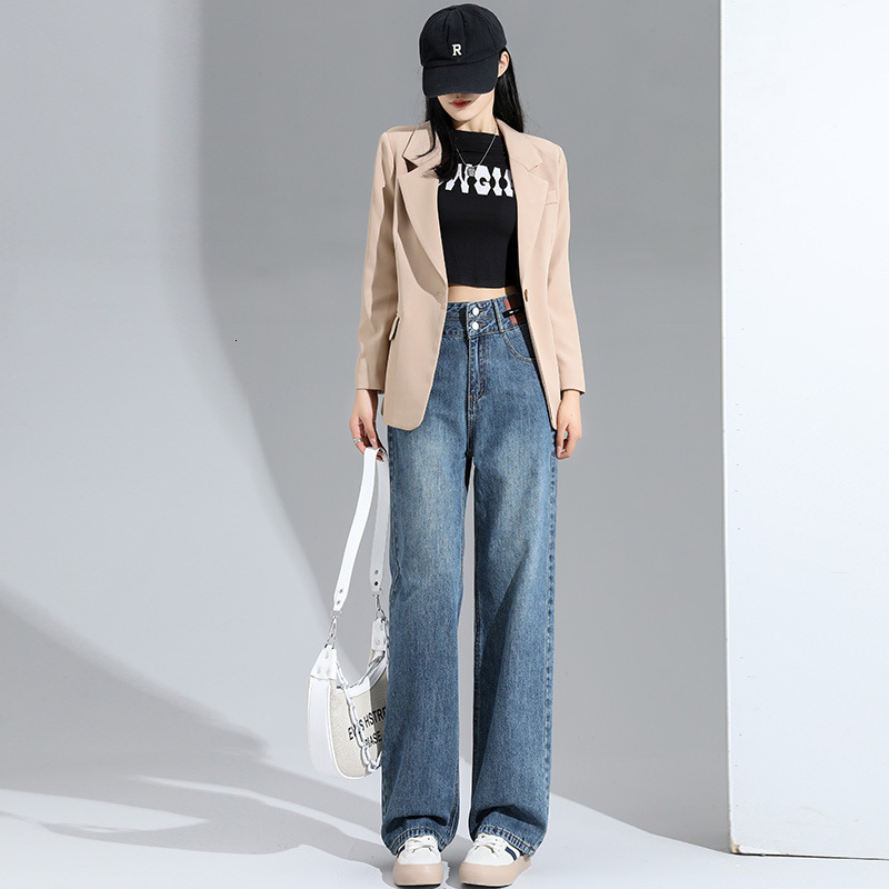 Women's Jeans High Waist Women's Jeans Straight Casual Pants Korean Famale Y2K Fashion Baggy Denim Loose Wide Leg Trousers Streetwear 230519