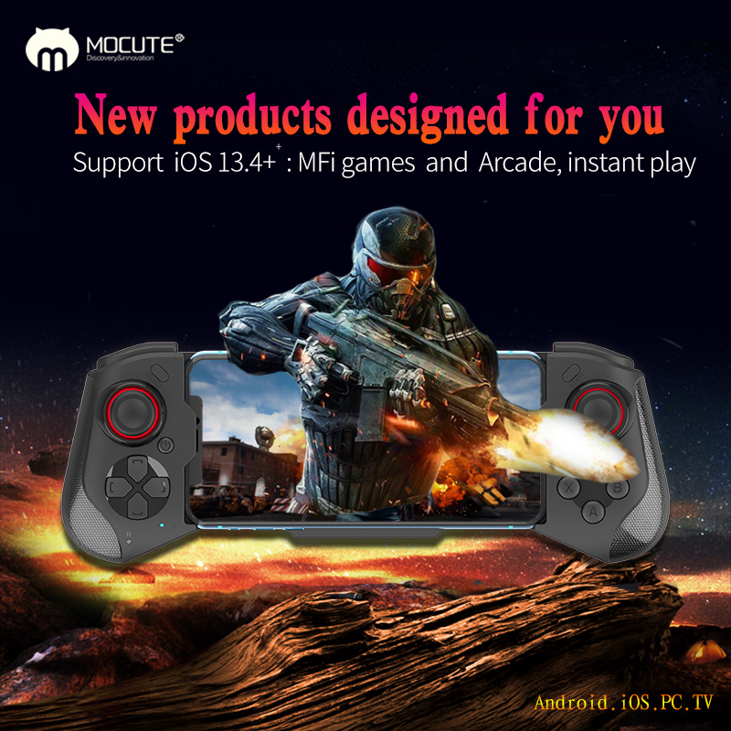 Game Controllers Joysticks Mocute 060 Wireless Gamepad Mobile PUBG Controller for Phone Android Telescopic Joystick 230518