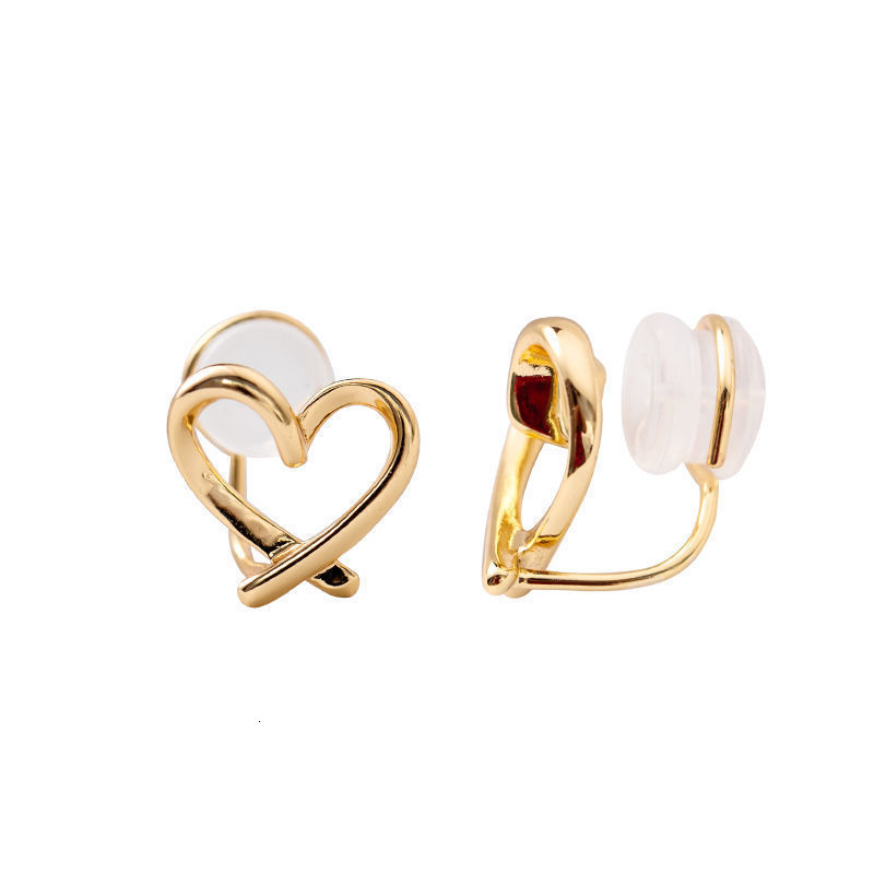 Dangle Chandelier Fashion Simple Irregular Heart Ear Clips Women Girls No Piercing Silicone Stud Earrings Korean Earring Party Jewelry Gifts 230519