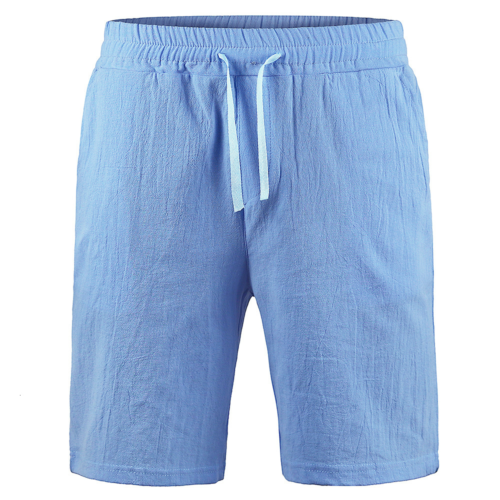 Men's Shorts KB Men's Cotton Linen Shorts Pants Male Summer Breathable Solid Color Linen Trousers Fitness Streetwear S-3XL 230519