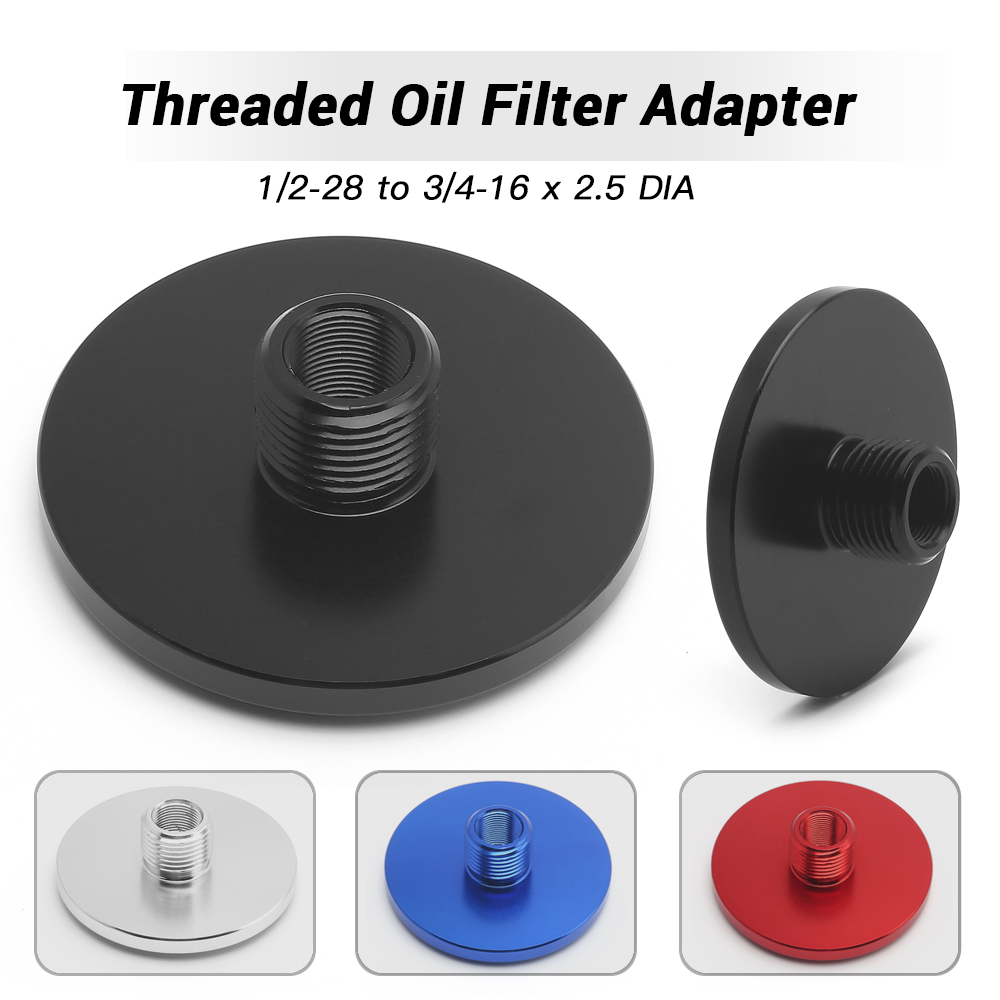 Aluminum 1/2-28 To 3/4-16 X 2.5 DIA - Automotive Threaded Oil Filter Adapter Car Solvent Trap Fuel Filter Connector
Aluminum 1/2-28 To 3/4-16 X 2.5 DIA - Automotive Threaded Oil Filter Adapter Car Solvent Trap Fuel Filter Connector