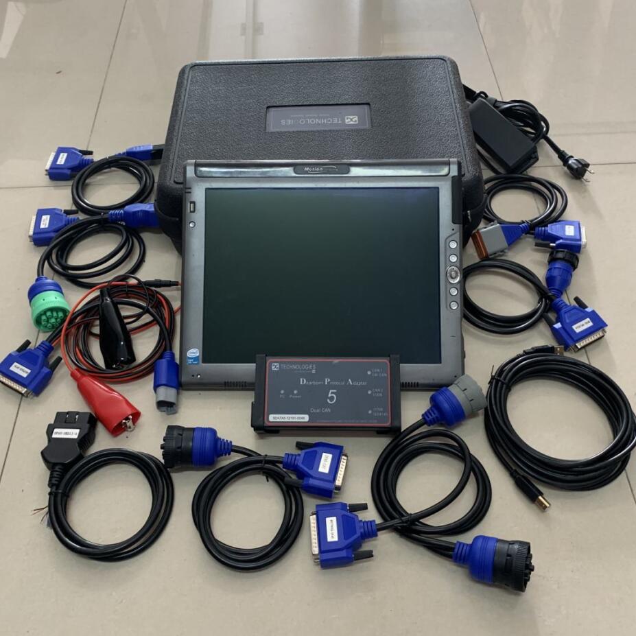 Dpa5 Dearborn Protocol Adapter 5 Heavy Duty Truck Scanner with LE1700 laptop Works For Multi-brands Support Multi-language