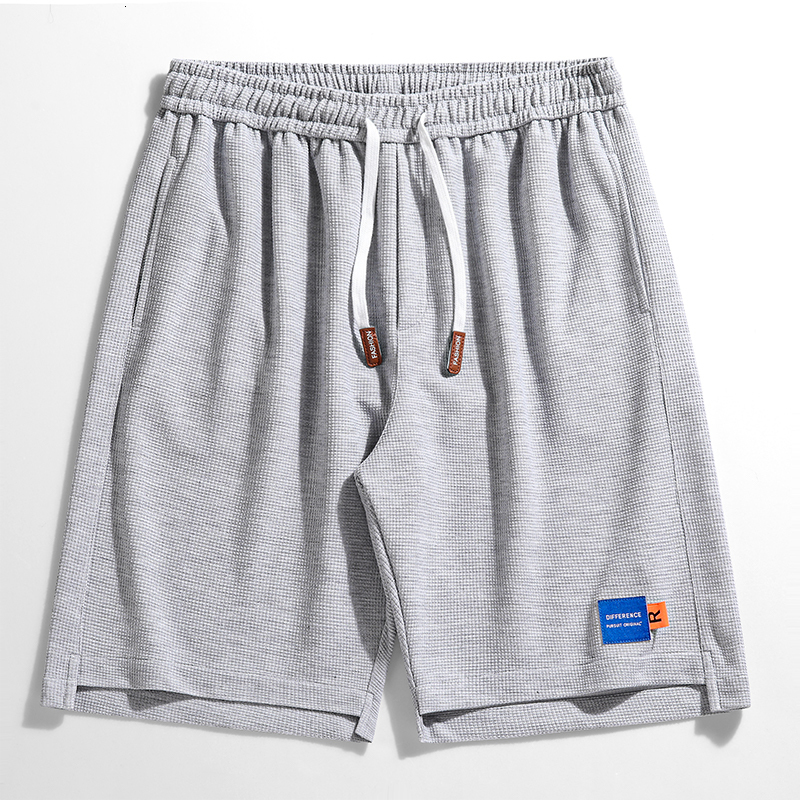 Men's Shorts Summer Men's Shorts Waffle Drawstring Shorts Men's Summer Ice Silk Casual Quick Drying Sports Pants Thin Style Loose Pants
