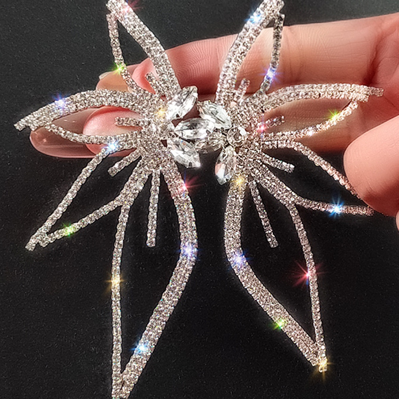 Stud Womens Fashion Accessories Exaggerated Zircon Maple Leaf Flower Earrings for Woemn Personality Statement Jewelry Gift mujer 230519