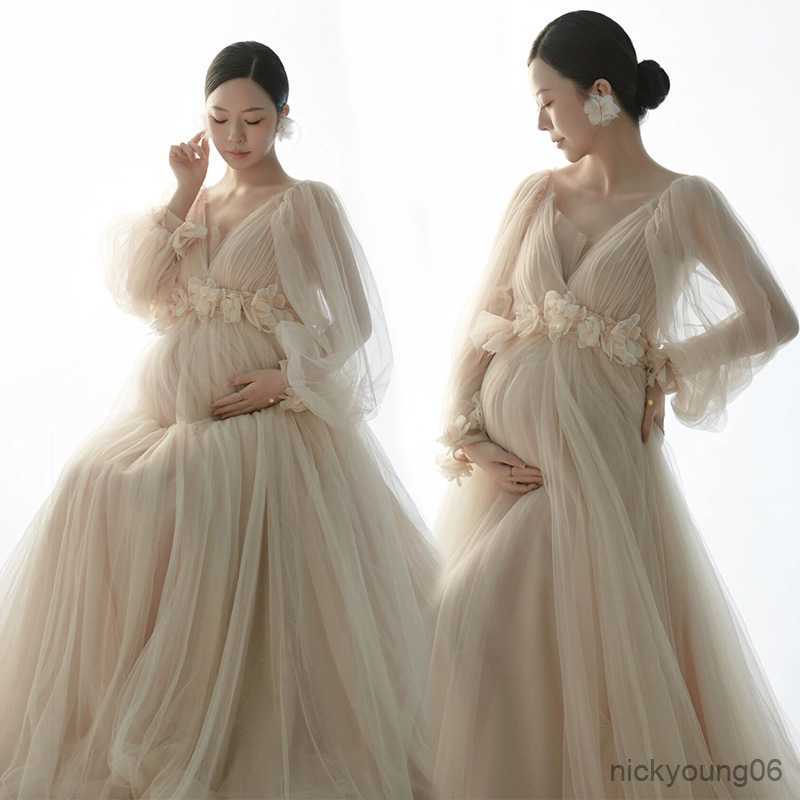 Women's Champagne Maternity Photo Shoot V-neck Sleeves Tulle Floral Pregnant Photography Props Long Mesh Dress R230519, 1x white wreath
Women's Champagne Maternity Photo Shoot V-neck Sleeves Tulle Floral Pregnant Photography Props Long Mesh Dress R230519, 1x white wreath