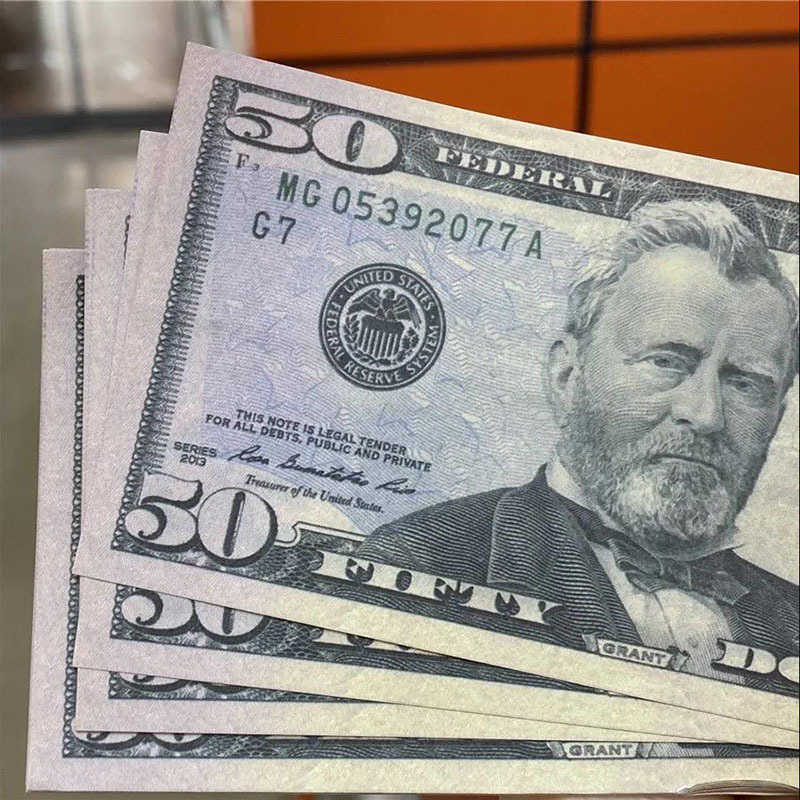 Prop Party Supplies Fake Movie Banknote Paper Novelty Toys 2024 - 1/5/10/20/50/100 Currency Movies Money for Kids dh5727163