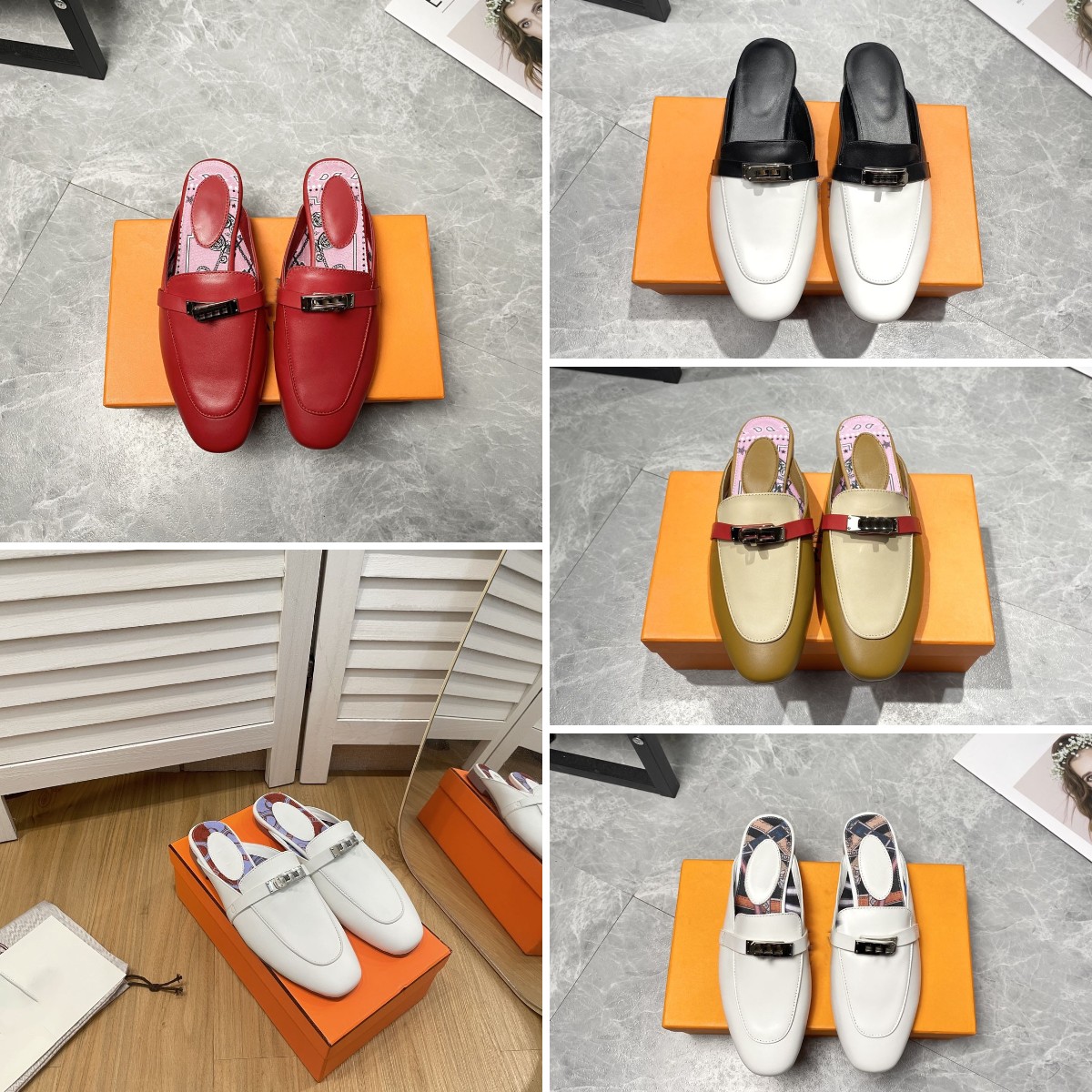 Designer Mule Sandal Women Loafers Classic Slipper Genuine Leather Sandals Princetown Kelly Metal Chain Shoe OZ Mules Slippers Size 35-41, Colour 30
Designer Mule Sandal Women Loafers Classic Slipper Genuine Leather Sandals Princetown Kelly Metal Chain Shoe OZ Mules Slippers Size 35-41, Colour 30