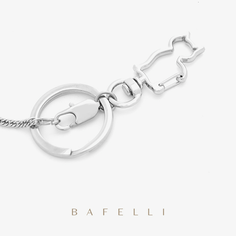 Bag Parts Accessories BAFELLI CAT SERIES LIGHTWEIGHT ORGANIZERS KEY CHAIN BAG ACCESSORY CUTE SILVER METAL 230519