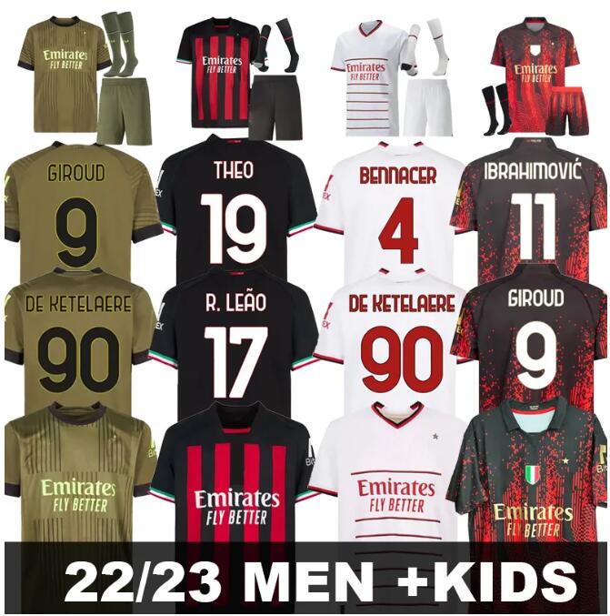 22 23 GIROUD IBRAHIMOVIC soccer jerseys 2023 2024 Third Fans TONALI REBIC THEO BENNACER KESSIE football shirts KJAER AC Milans men kids kit Uniformi 888, Black
22 23 GIROUD IBRAHIMOVIC soccer jerseys 2023 2024 Third Fans TONALI REBIC THEO BENNACER KESSIE football shirts KJAER AC Milans men kids kit Uniformi 888, Black