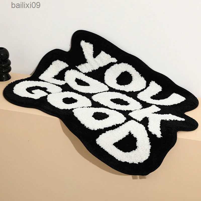 Tufted You Look Good Rug Custom Handmade Rug Tufted Rug Living Room Rug Rug For Funny Bedroom Cute Fun Bath Mat T230519
