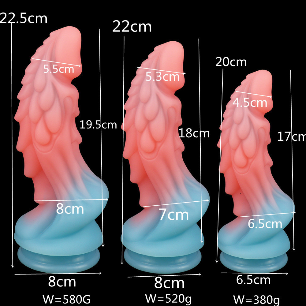 Adult Toys Colourful Glowing Penis Dragon Dildo Xxl Huge Monster Dildos For Women Adults18 Gode Sextoy Femme Masturbator Anal Plug Dilldo 230519